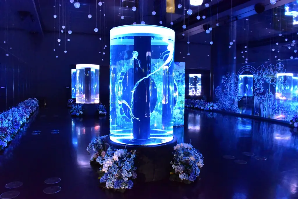 「クラゲ×花」で、生きものを新たな視点から楽しむ幻想的癒し空間へ！ 日比谷花壇、『マクセル アクアパーク品川』の空間装飾をプロデュース。 画像 1