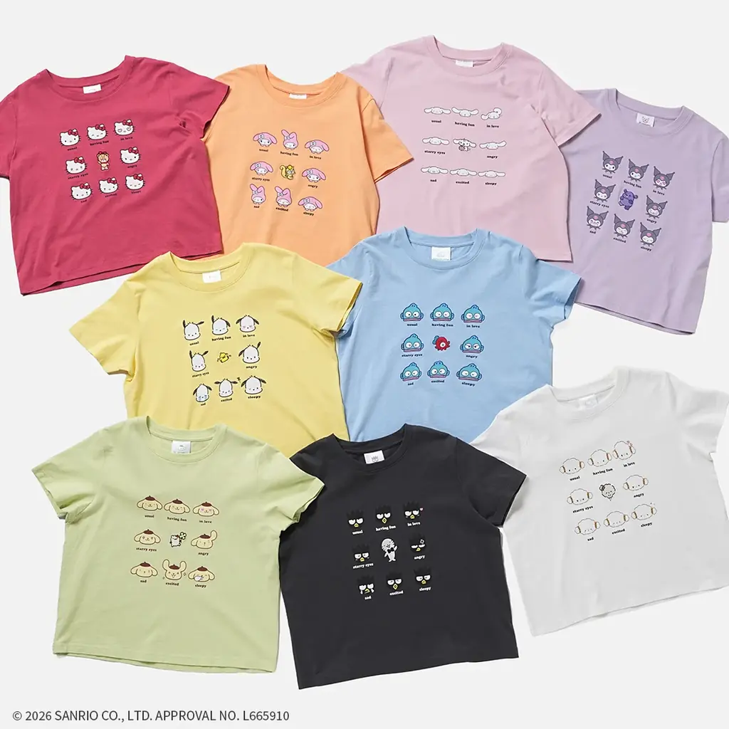 「Honeys×サンリオキャラクターズ×特別なカラー♪」毎日を楽しくしてくれる、カラフルなコラボアイテムがオンラインショップ限定で登場！ 画像 3