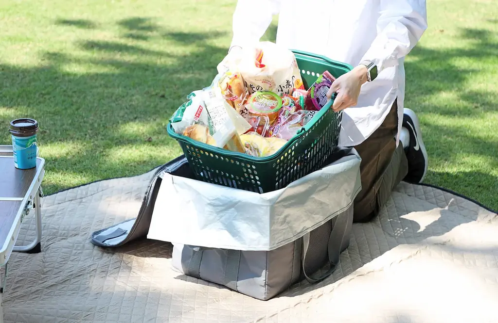 【大ヒットにつき再入荷！】猛暑のレジャーも買い物もこれひとつ！カゴごとすっぽり入る本格保冷のクーラーバッグ 画像 3