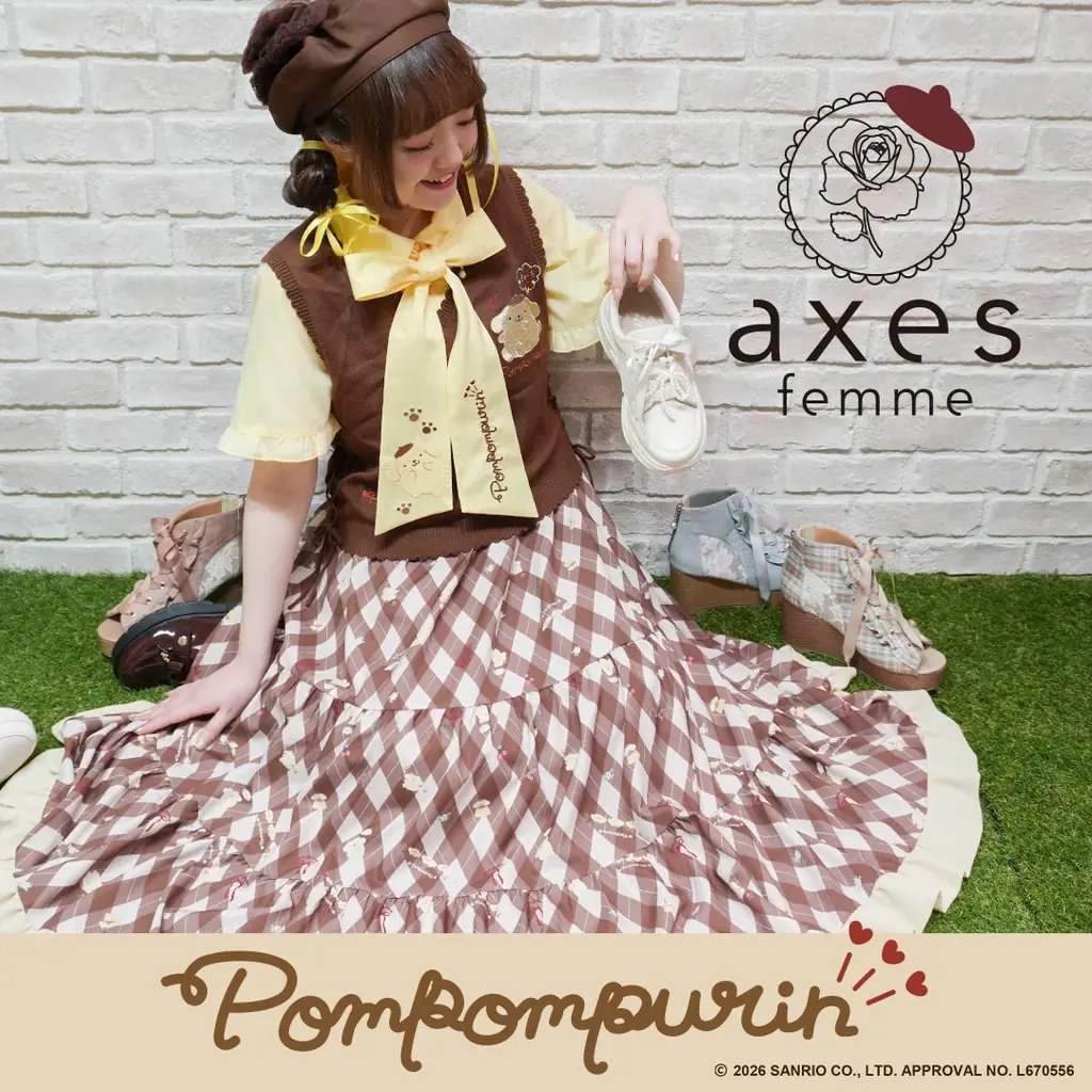 4月25日発売｜axes femme×ポムポムプリン レトロコレクション