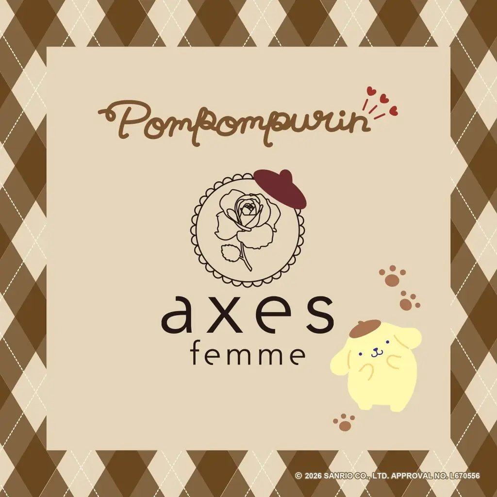 【axes femme】×【ポムポムプリン】2026年に30周年を迎えた【ポムポムプリン】のスペシャルコラボレーションアイテムが登場！ 画像 19