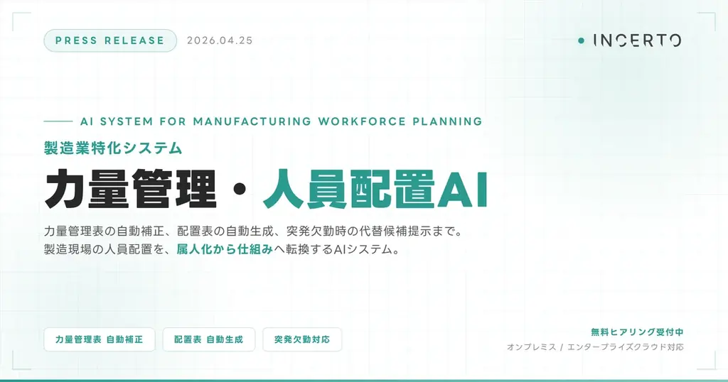 力量管理・配置AI提供開始