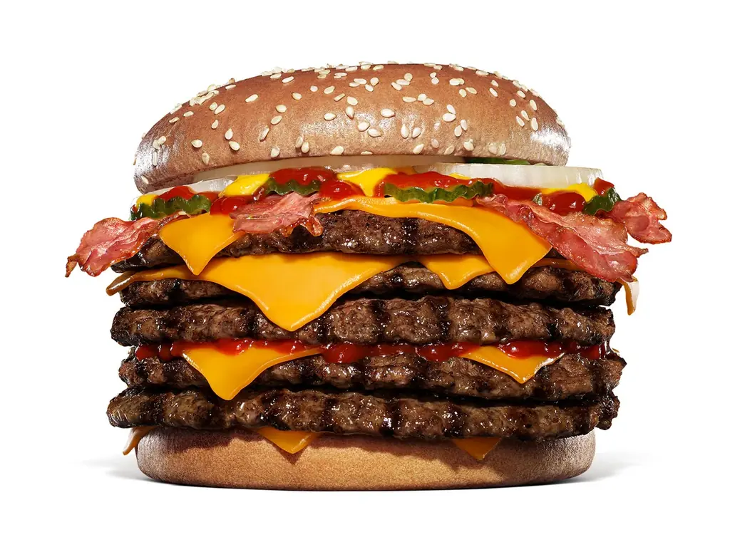バーガーキング®と日本相撲協会のコラボが復活！直火焼きの100％ビーフ5枚にチェダーチーズ8枚を重ねた、肉とチーズがぶつかり合う“横綱級”の超大型チーズバーガー『二代目ベビーボディーバーガー』新発売！ 画像 2