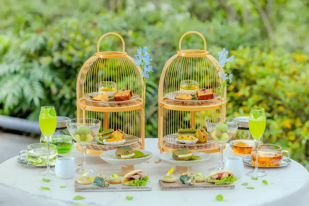 【MUNI KYOTO】緑鮮やかな嵐山で愉しむ新緑アフタヌーンティー「Riverside Afternoon Tea ~vert frais~」季節限定登場 画像 1
