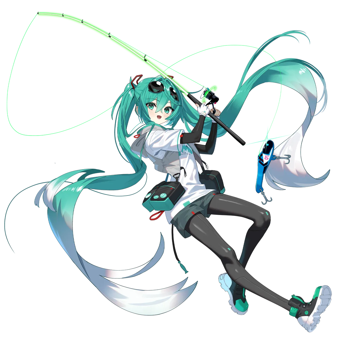 “推し”と釣りができる時代へ。初音ミクが釣具に降臨！夜のフィールドで輝く「光るリール・ロッド」など実戦仕様の全12アイテム、DRESSから史上初*の異色コラボが実現。 画像 2
