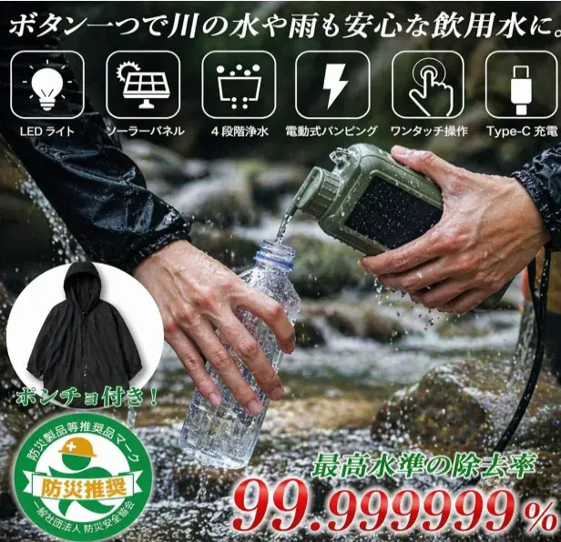 【防災・キャンプの新常識】泥水が一瞬でクリアに！大人気動画クリエイター「ともさん」も驚いた携帯浄水器「AN-S152」 画像 4