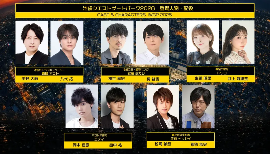 『池袋ウエストゲートパーク』初の朗読劇化　小野大輔＆八代拓がWマコトに！ 井上麻里奈・神谷浩史ら主役級10名が集結 画像 2