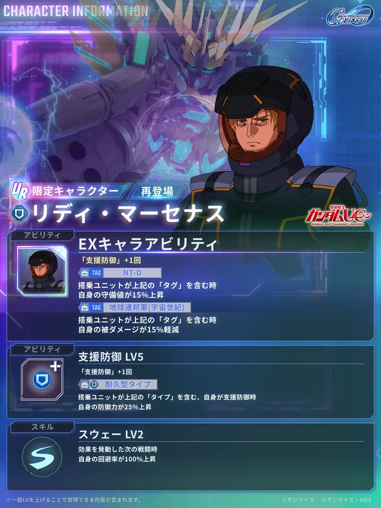 『SDガンダム ジージェネレーション エターナル』メインステージ「機動戦士ガンダムＮＴ[ナラティブ]」が追加！ 画像 10