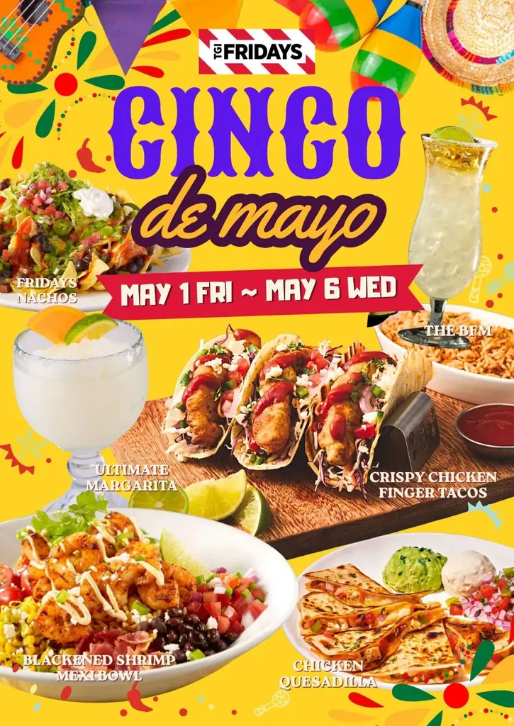 【TGIフライデーズ】 Viva la Fiesta! フライデーズでCelebrateするCinco de Mayo。ゴールデンウィーク限定、メキシカン・フィエスタ開催！ 画像 1