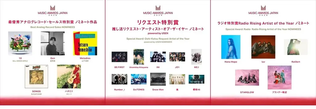 「MUSIC AWARDS JAPAN」ノミネート作品を発表！最終投票がスタートし、6月13日の授賞式へ 画像 14