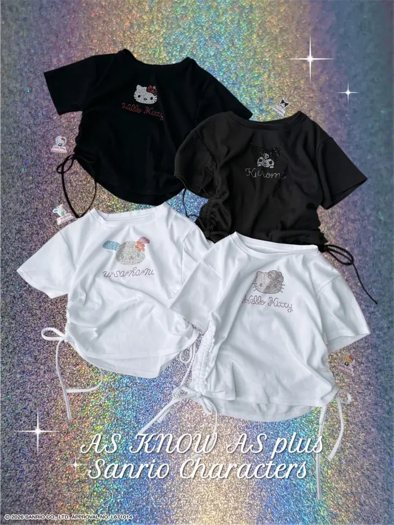 AS KNOW AS plusから『サンリオキャラクターズ』のTシャツが登場！ 画像 1