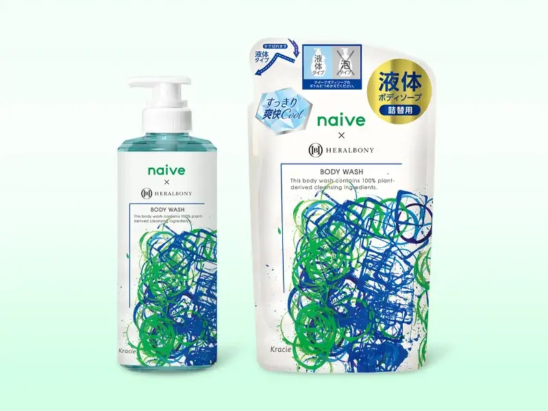 洗う成分１００％植物生まれの「ナイーブ」から「クラシエ」×「ヘラルボニー」オリジナルデザイン　～クールタイプのボディソープ数量限定発売～ 画像 2