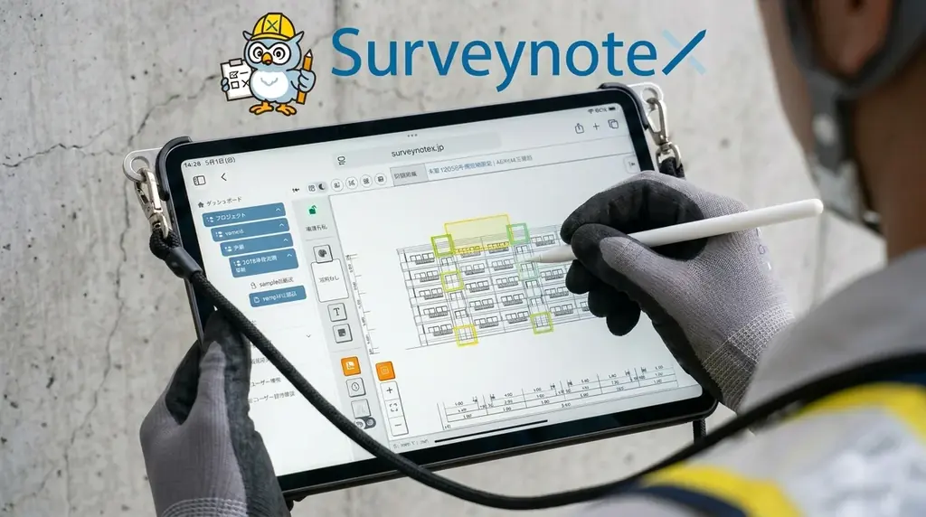 5/11提供開始：SurveynoteXで大規模修繕の現場を直結