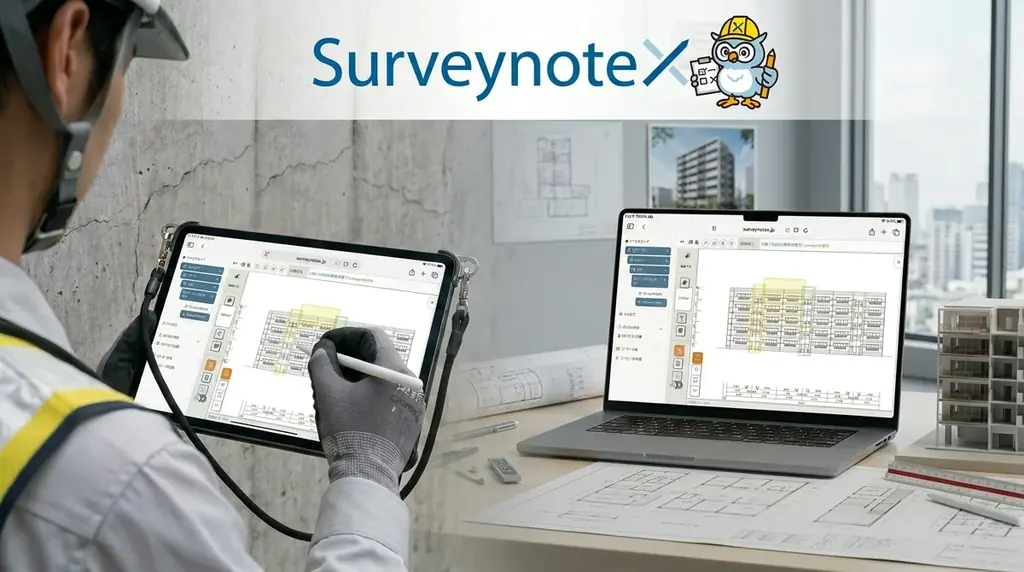 建築業界における大規模修繕の現場と管理をつなぐクラウドサービス「SurveynoteX」、2026年5月11日リリース 画像 3
