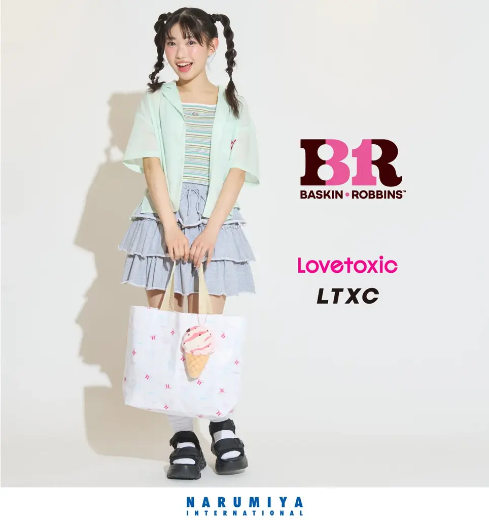 ナルミヤ史上最大規模、「プティマイン」「メゾ ピアノ」「ラブトキシック」など15ブランドが「サーティワン アイスクリーム」と夢のコラボレーション！推しコーデ総選挙など参加型キャンペーンも同時開催。 画像 5