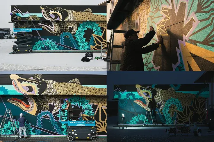 大阪・関西万博の大型壁画『希望の系譜』が十三(プラザオーサカ）へ移設完了。5月31日、ホテルプラザオーサカで完成披露会を開催 画像 2