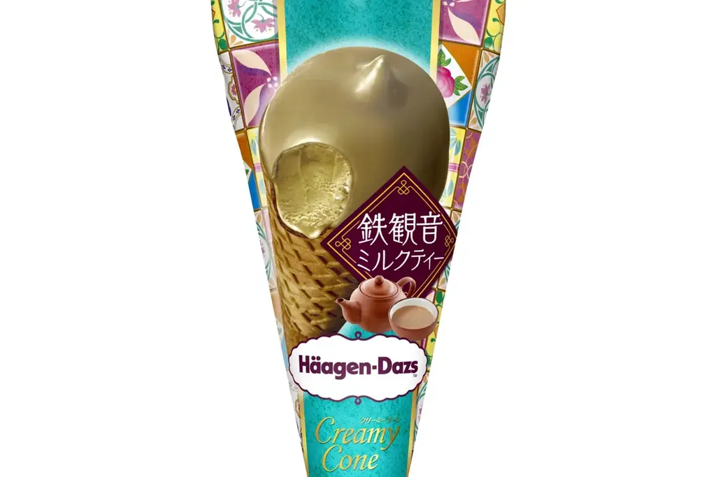 【セブン‐イレブン限定】濃厚な「鉄観音茶」の味わいと香りを楽しむ「ハーゲンダッツ クリーミーコーン 鉄観音ミルクティー」5月12日（火）より順次発売 画像 4