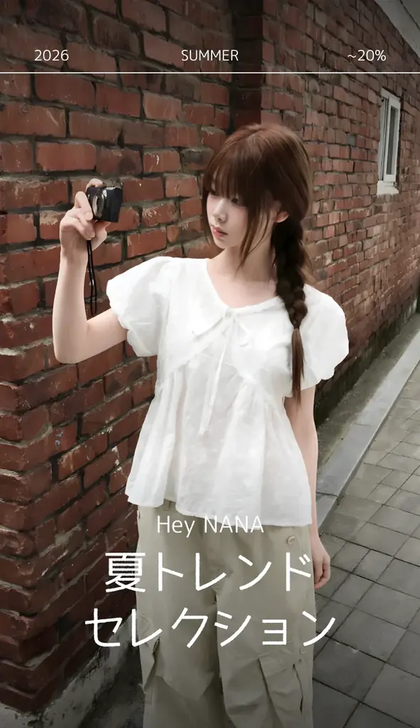 amood限定 Hey NANAのY2K×韓国ストリート、半袖950円〜