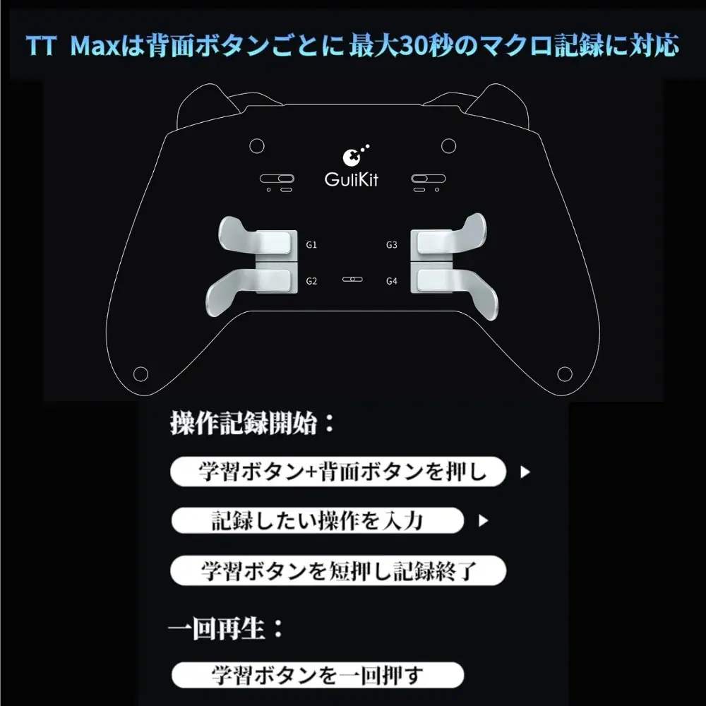 「次世代プロコン爆誕！」Switch 2対応×0.00262s超低遅延＆TMRセンサー搭載「GuliKit TT MAX コントローラー」日本正規販売開始【楽天お買い物マラソン5/16まで特別価格】 画像 16