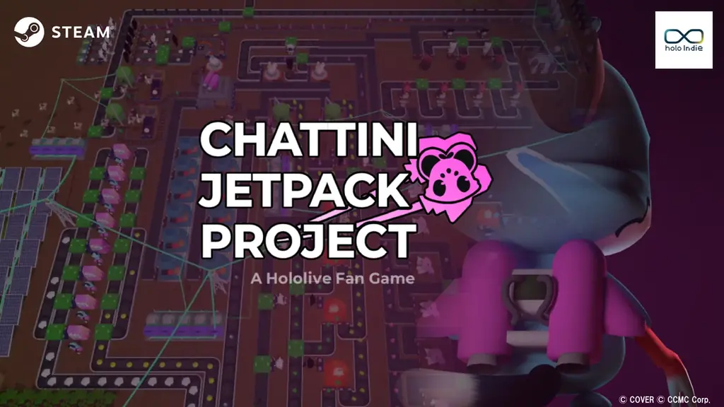 「holo Indie」より、シミュレーションゲーム『Chattini Jetpack Project: A Hololive Fan Game』のSteamストアページ公開！無料体験版もリリース！ 画像 1