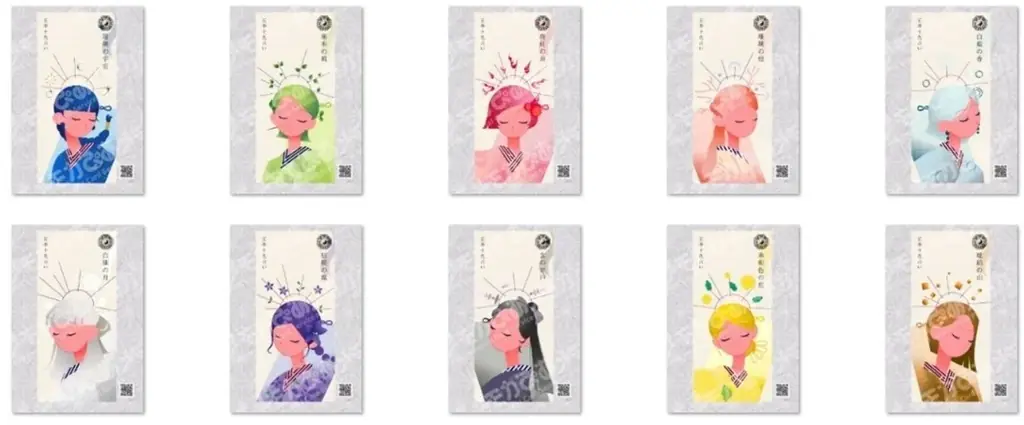 季（とき）を知り、明日が色づく「五季十色（ごきじゅっしょく）占い」全10タイプのビジュアルカードが、セブン‐イレブンのマルチコピー機で利用できるサービス『メモカぴあ』で販売開始！ 画像 2