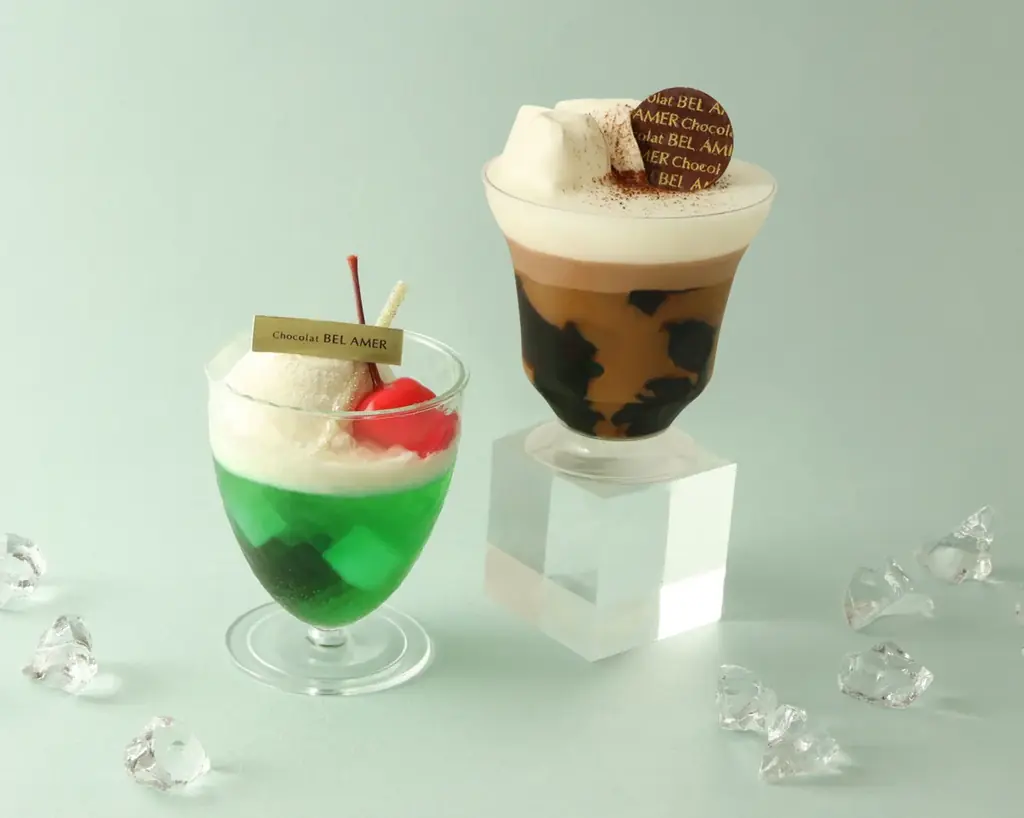ショコラ専門店【ベルアメール】から夏を彩る人気のグラスデザートが登場！「ジュレ カフェ」と「ジュレ クリームソーダ」がラインナップ 画像 1