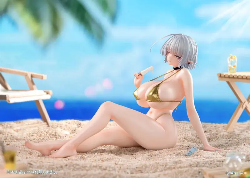 人気イラストレーター・AnimA氏による描き下ろしイラスト「ナオフィリア ビキニver.」がフィギュアで登場。 画像 17