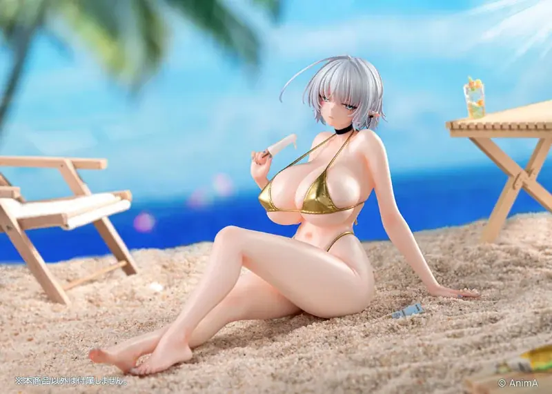 人気イラストレーター・AnimA氏による描き下ろしイラスト「ナオフィリア ビキニver.」がフィギュアで登場。 画像 2