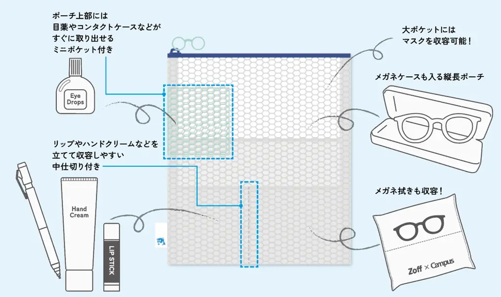 「休むことも、まなびのうち」勉強のon/offをデザインしたZoff×Campusコラボアイテムを発売 画像 8