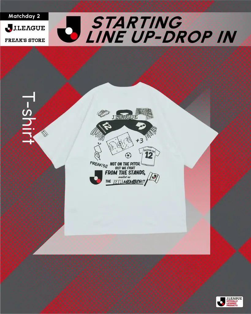 J.LEAGUE×FREAK’S STORE第2弾！“12人目”としてスタンドで闘う全てのサポーターへ向けたコレクション！J.LEAGUEオフィシャルロゴに加え、2026年J1所属全20クラブが集結！ 画像 3