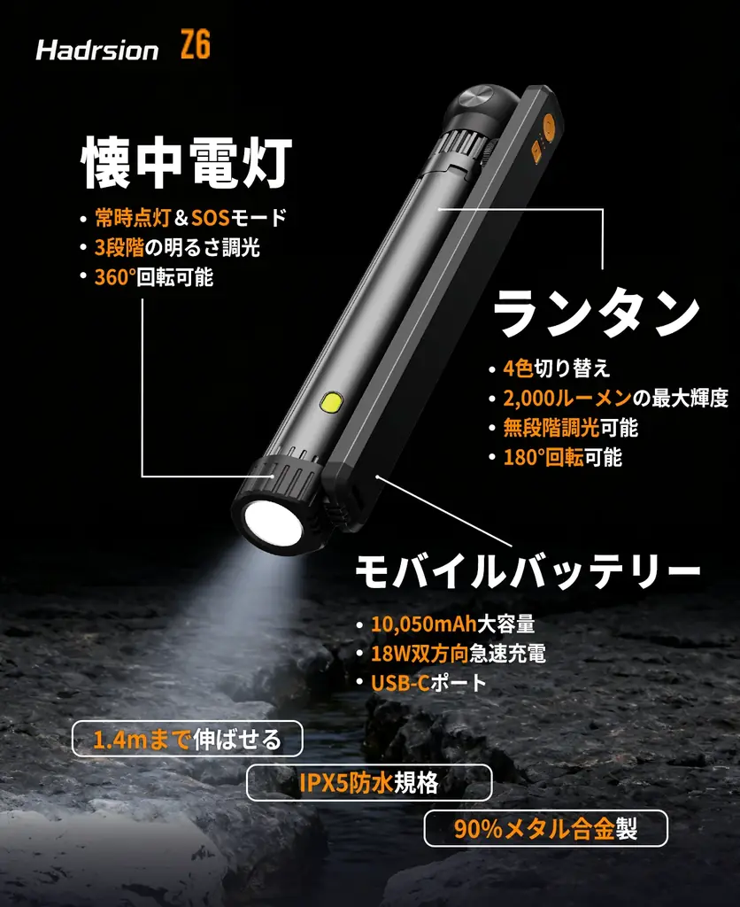 【全額返金のチャンスあり！】5月21日（木）午前11時にCAMPFIREにて先行販売スタート：冒険の勇気にも、日常の安らぎにも。 究極の3-in-1多機能キャンプライトが登場 画像 2