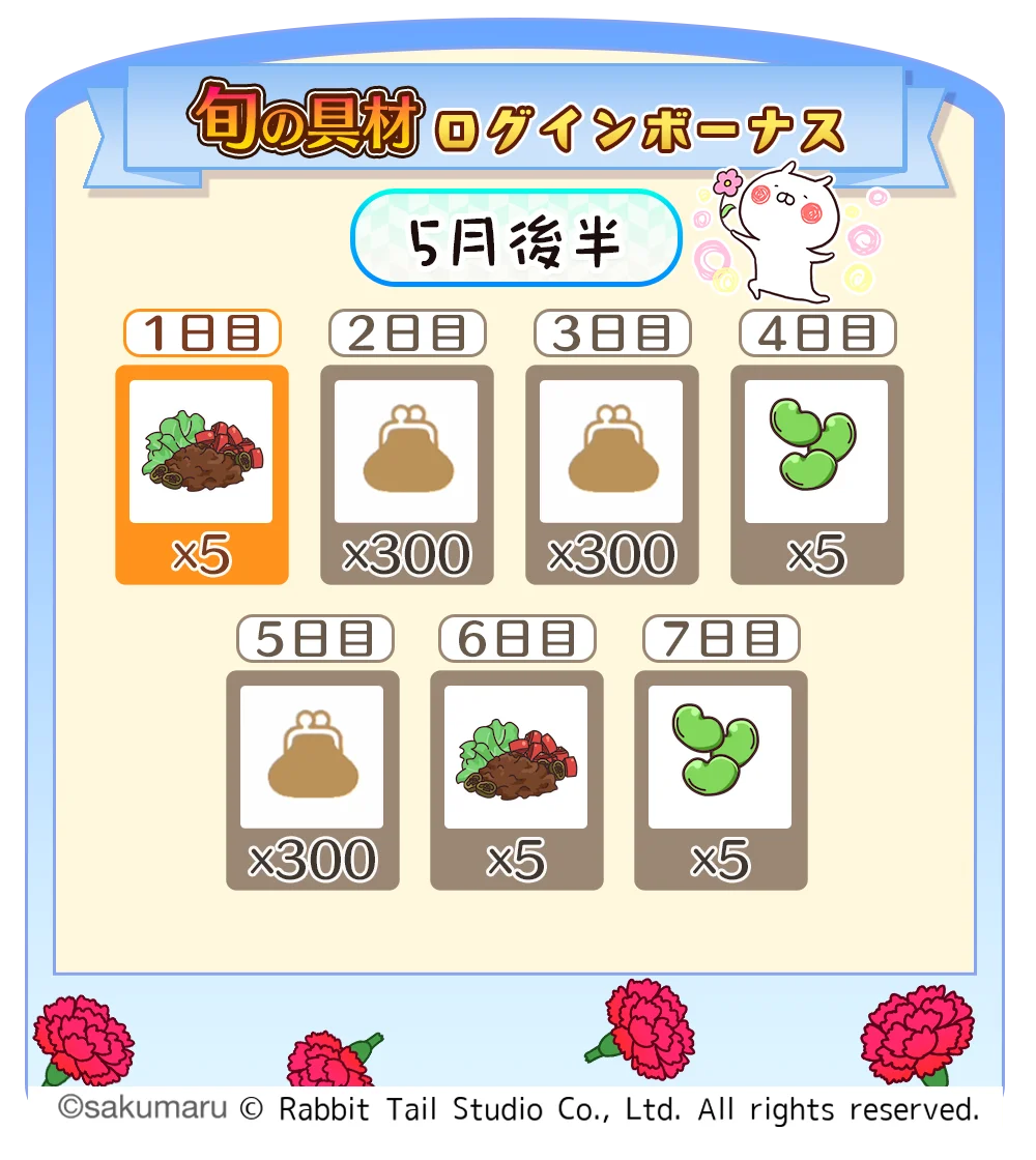 『うさまるキッチン』5月後半限定新規着せ替えが登場！ 画像 2