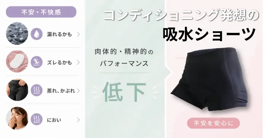 吸水ショーツに、コンディショニングという発想を。 画像 2