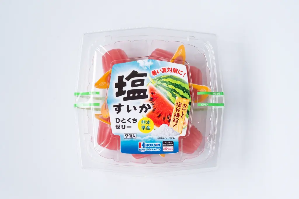 熊本産すいかピューレ使用の塩すいかゼリー、夏季限定発売