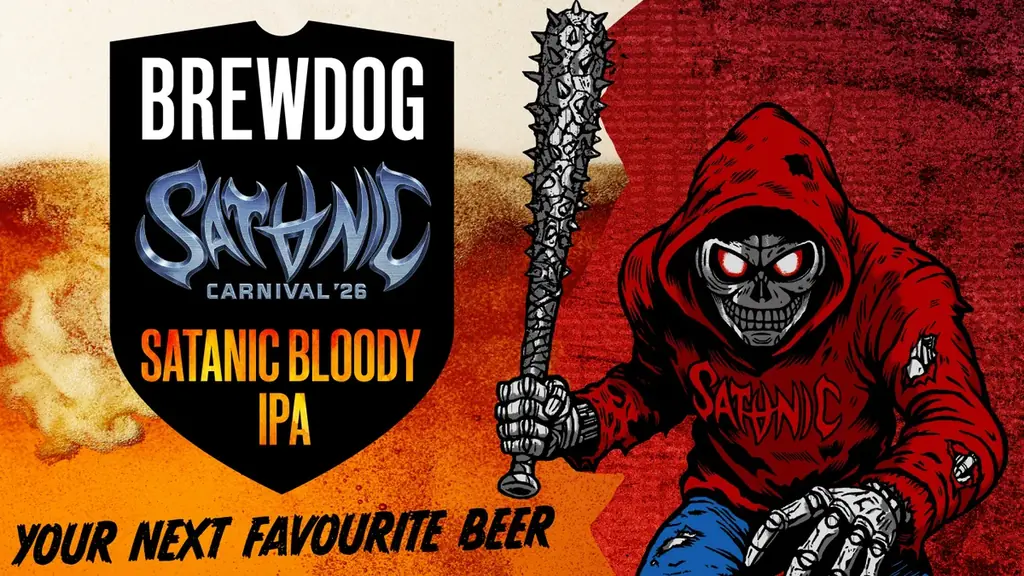 英国№1クラフトビールブランドBREWDOG × SATANIC CARNIVAL 2026 のコラボビール「SATANIC BLOODY IPA」が登場！ 画像 1