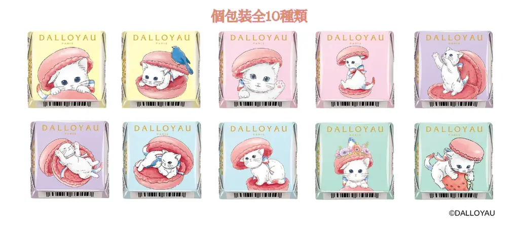 フランスの大人気洋菓子ブランド「ダロワイヨ」とコラボ「チロルチョコ〈ダロワイヨあまおうニャカロン〉」新発売 画像 3