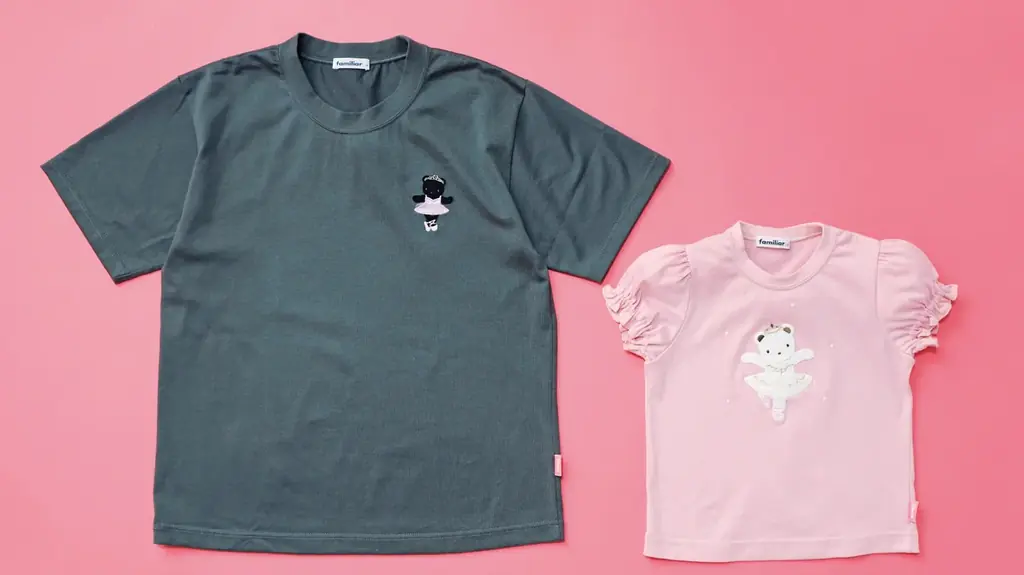 Chacott×familiar初のコラボが実現！ バレリーナのクマちゃんが描かれたリュックサックやTシャツなど親子で楽しめるアイテムが両ブランド異なるラインナップで計14種登場 画像 2