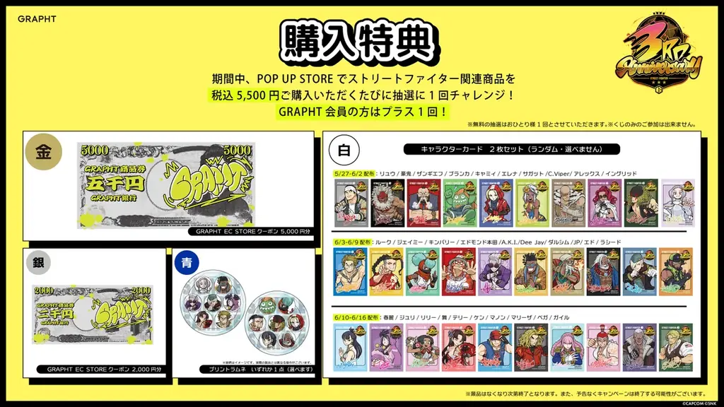 【GRAPHT】3周年を迎える「ストリートファイター 6」の新作コラボアイテムを発表 観虐さん描き下ろしの全30キャラクターのアイテムを展開、5月20日よりEC予約開始 画像 16