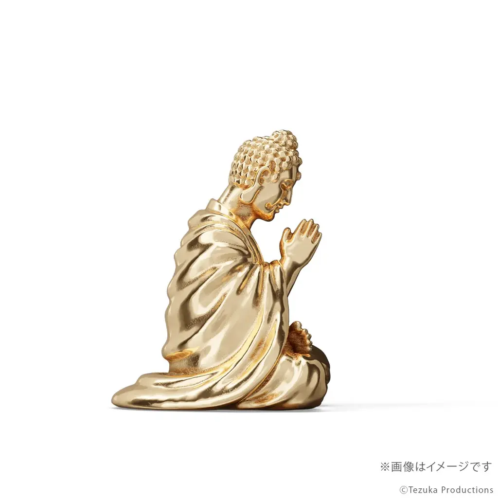 手塚治虫版『ブッダ』18金製ミニフィギュア。手を合わせて祈る姿を再現。ジュエリー職人が手掛けた温かくも切ない造形美 画像 2