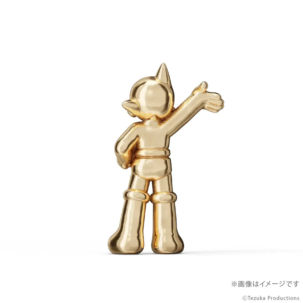 手塚治虫ワールド・ゴールドコレクション第一弾。『鉄腕アトム』18金製ミニフィギュア。ジュエリー職人が15mmで再現 画像 4