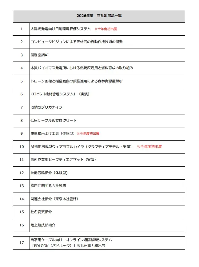 JECA FAIR 2026(第74回電設工業展)出展について 画像 8