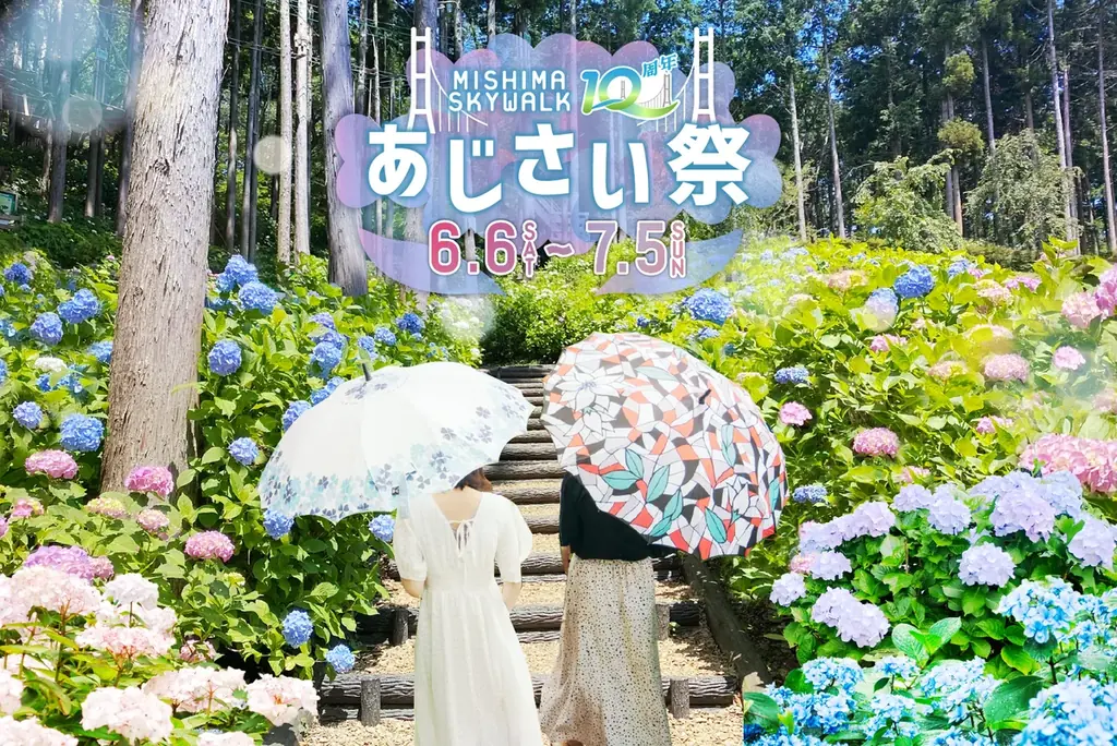 6/6開幕 三島スカイウォークのあじさい祭、215種13,000株の森