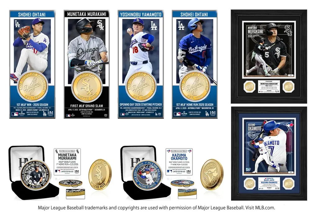 MLB 2026 日本人選手 ハイライトコレクション、「郵便局のネットショップ」で販売開始。大谷翔平・村上宗隆・岡本和真ら全9選手収録 画像 2