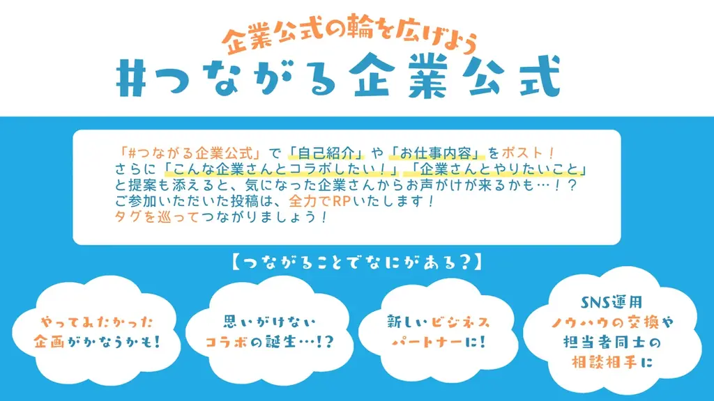 企業連携を促す公開型企画「#つながる企業公式」始動