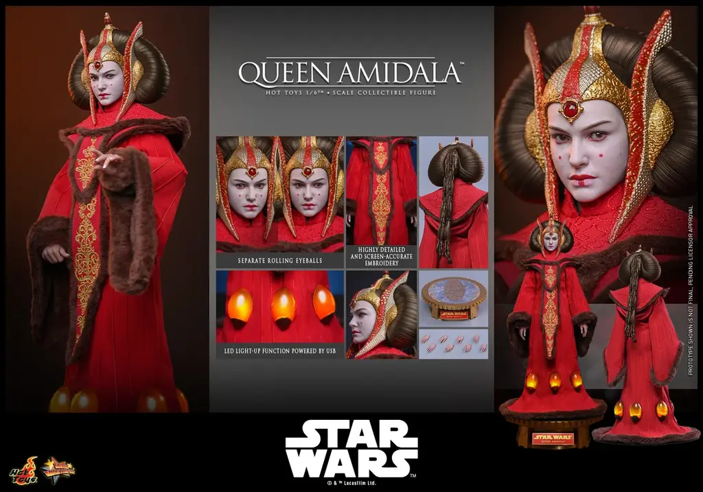 『スター・ウォーズ エピソード1／ファントム・メナス』より、象徴的な衣装をまとうアミダラ女王が1/6スケールで立体化！ 画像 12