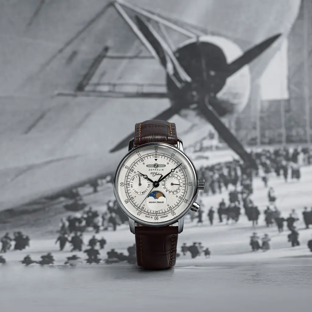 ドイツ時計ブランド『ZEPPELIN（ツェッペリン）』、『100周年記念シリーズ 36mm ムーンフェイズ』が5月22日に発売。同日から「本革ウォッチロール」がもらえるキャンペーンを開催します。 画像 6