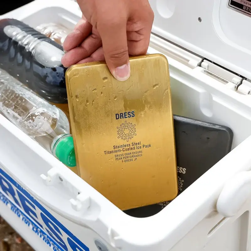 保冷剤、まだプラスチックのまま？ キャンプ・BBQ・釣りのクーラーボックス問題に、釣りブランドDRESSの「金属製保冷剤 チタンコート」5月末発売 画像 7