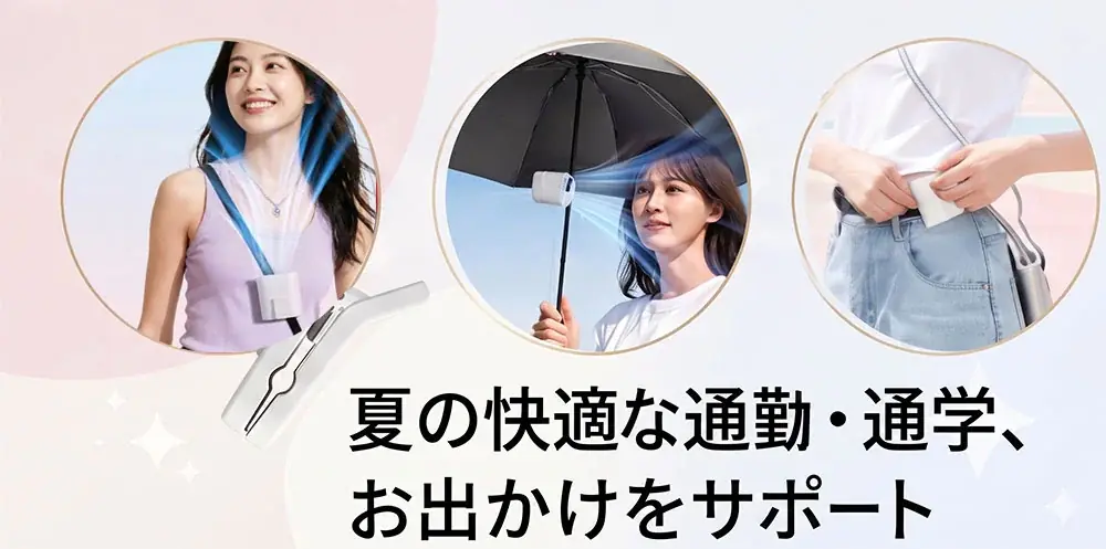 【新商品】360°回転クリップ付フマルチクリップファン―使い方自由自在！ 画像 1
