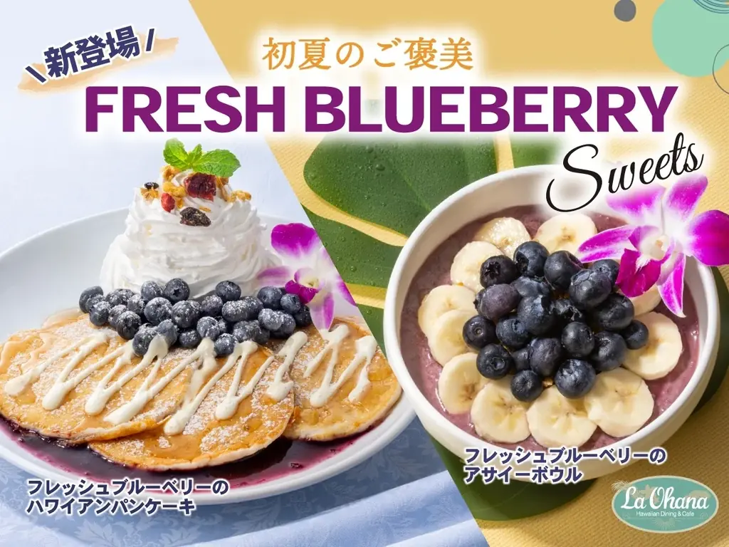 5/28開始 ラ・オハナの新作ブルーベリーパンケーキ