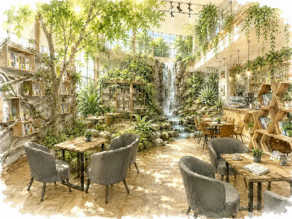 【豊田市駅前】東海地区 屋内型最大級 図書館＋ボタニカルカフェ「café Earth+h.l」が6月1日OPEN。 画像 3